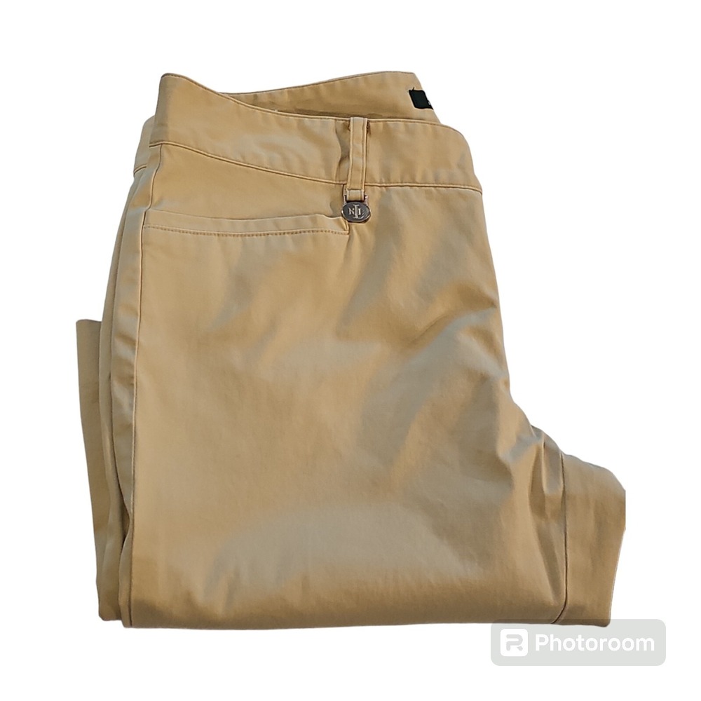 Lauren Ralph Lauren Womens Pants 4 Tan Cotton Ankle Pockets Casual Sz 30x31